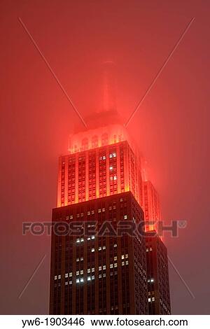 Empire State Building in Fog, New York, USA View Large Photo Image Stock Photograph - Empire State Building in Fog, New York, USA. Fotosearch