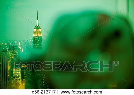 Empire State Building seen by the "Top of the Rock", NewYork City, USA. View Large Photo Image Stock Image - Empire State Building seen by the "Top of the Rock", NewYork City, USA.. Fotosearch
