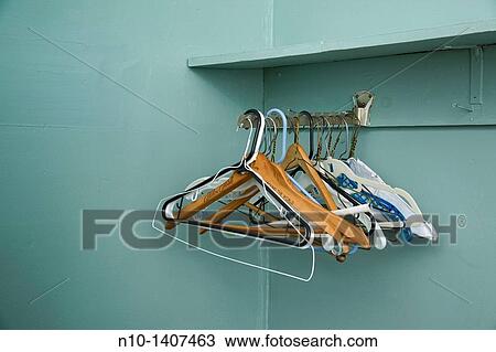 Empty clothes hangers View Large Photo Image Stock Image - Empty clothes hangers. Fotosearch