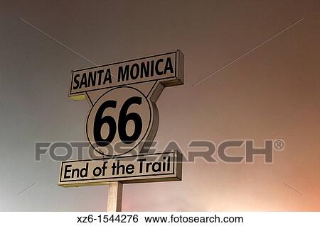 End of route 66 at Santa Monica pier, Los Angeles, California, USA View Large Photo Image Stock Photograph - End of route 66 at Santa Monica pier, Los Angeles, California, USA. Fotosearch