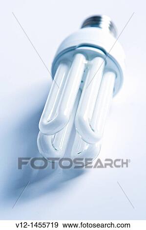 Energy-saving Light Bulb on white background View Large Photo Image Stock Photo - Energy-saving Light Bulb on white background. Fotosearch