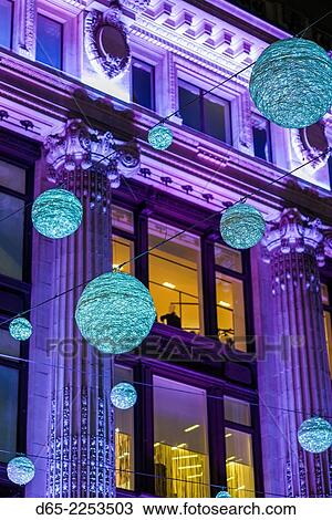 England, London, Soho, Oxford Street, Chirstmas decorations. View Large Photo Image Stock Image - England, London, Soho, Oxford Street, Chirstmas decorations.. Fotosearch