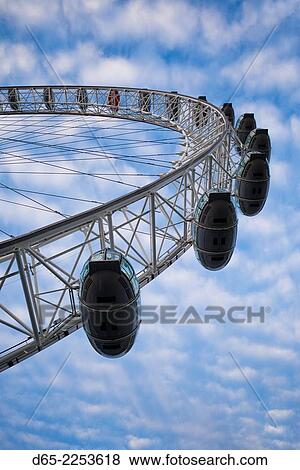 Stock Photo - England, London, Southbank, The London Eye, morning.. Fotosearch