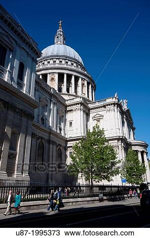 Stock Image - England, London, St Paul Cathedral.. Fotosearch