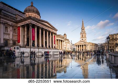 England, London, Trafalgar Square and National Gallery, late afternoon. View Large Photo Image Stock Image - England, London, Trafalgar Square and National Gallery, late afternoon.. Fotosearch