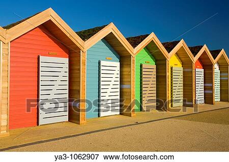 England, Northumberland, Blyth New colourful beach huts on the promenade at Blyth Beach View Large Photo Image Stock Photo - England, Northumberland, Blyth New colourful beach huts on the promenade at Blyth Beach. Fotosearch