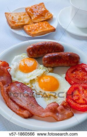 Stock Photograph - English breakfast. Still life.. Fotosearch