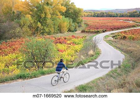 Enjoying Rioja landscape, at autumn season, La Rioja, Spain, Europe View Large Photo Image Stock Image - Enjoying Rioja landscape, at autumn season, La Rioja, Spain, Europe. Fotosearch