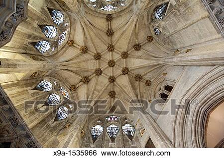 Stock Photograph - Entrance Ceiling of St Marys Redcliffe Church, Bristol, England, UK. Fotosearch