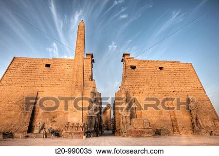 Entrance of Luxor Temple with Ramesses II Statues and Obelisk, Luxor, Egypt View Large Photo Image Stock Photography - Entrance of Luxor Temple with Ramesses II Statues and Obelisk, Luxor, Egypt. Fotosearch