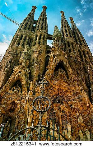Entrance of the Holy Family Church, Barcelona. View Large Photo Image Stock Image - Entrance of the Holy Family Church, Barcelona.. Fotosearch