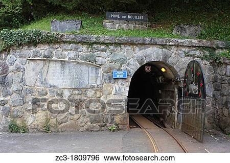 Stock Photograph - Entrance of the salt mine of Bouillet, Bex, Vaud, Switzerland.. Fotosearch
