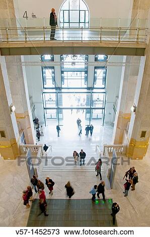 Entrance to Cibeles Palace, view from above. Madrid, Spain. View Large Photo Image Stock Image - Entrance to Cibeles Palace, view from above. Madrid, Spain.. Fotosearch
