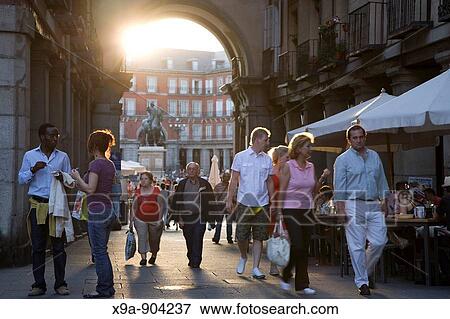 Entrance to Plaza Mayor Square, Madrid, Spain View Large Photo Image Stock Photo - Entrance to Plaza Mayor Square, Madrid, Spain. Fotosearch