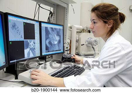 Environmental Scanning Electron Microscope ESEM QuantaTM 250 FEG provides access to studies of wet biological samples, nano-bio composites and nano-fluidic phenomena View Large Photo Image Picture - Environmental Scanning Electron Microscope ESEM QuantaTM 250 FEG provides access to studies of wet biological samples, nano-bio composites and nano-fluidic phenomena. Fotosearch