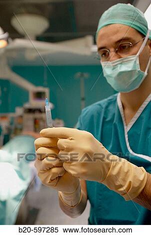 Stock Photography - Epidural anesthesia, traumatology operation room. Hospital de Zumarraga, Gipuzkoa, Euskadi, Spain. Fotosearch