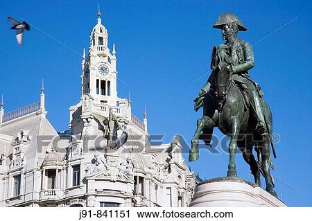 Equestrian statue of King Peter IV in Pra? a da Liberdade, Porto, Portugal View Large Photo Image Stock Image - Equestrian statue of King Peter IV in Pra? a da Liberdade, Porto, Portugal. Fotosearch