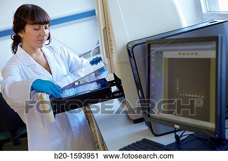 Stock Image - Equipment for the digitization of gels and membranes, Area, Alava Technology Park, Technology Centre, Tecnalia Research & Innovation, Miano, Araba, Basque Country, Spain. Fotosearch