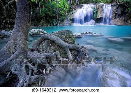 Erawan falls in the Erawan National Park View Large Photo Image Stock Image - Erawan falls in the Erawan National Park. Fotosearch