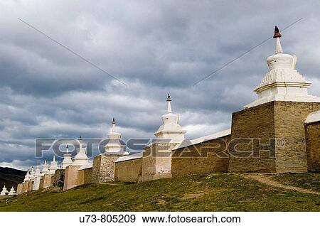 Erdene zuu khiid monastery was the first Buddhist monastery in Mongolia it was constructed in 1586 by Abrtai Khaan but was finished 300 years later View Large Photo Image Stock Photo - Erdene zuu khiid monastery was the first Buddhist monastery in Mongolia it was constructed in 1586 by Abrtai Khaan but was finished 300 years later. Fotosearch