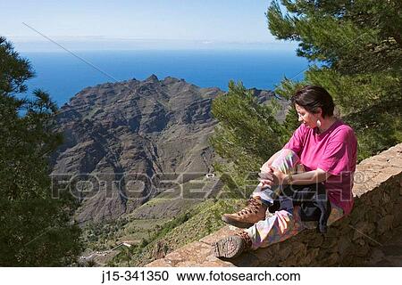 Ermita del Santo viewpoint in Arure. La Gomera, Canary Islands. Spain View Large Photo Image Stock Image - Ermita del Santo viewpoint in Arure. La Gomera, Canary Islands. Spain. Fotosearch