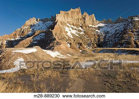 Eroded formations in Badlands National Park South Dakota USA View Large Photo Image Stock Image - Eroded formations in Badlands National Park South Dakota USA. Fotosearch