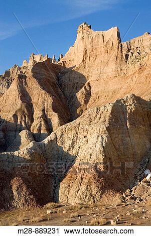 Eroded formations in Badlands National Park South Dakota USA View Large Photo Image Stock Image - Eroded formations in Badlands National Park South Dakota USA. Fotosearch