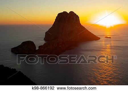 Stock Image - Es Vedra and Es Vedranell, Sant Josep de Sa Talaia, Ibiza. Balearic Islands, Spain. Fotosearch