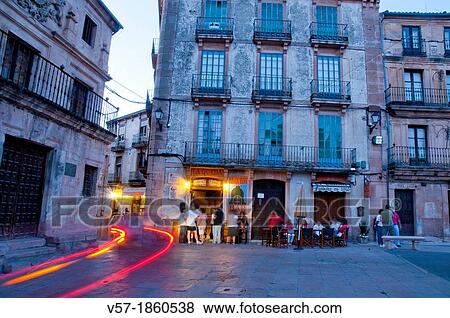 Espaa Square, night view. Sepulveda, Segovia province, Castilla Leon, Spain. View Large Photo Image Stock Photo - Espaa Square, night view. Sepulveda, Segovia province, Castilla Leon, Spain.. Fotosearch