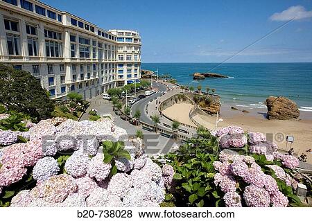 Stock Photo - Espace Bellevue, Biarritz, Aquitaine, Pyrenees Atlantiques, France. Fotosearch