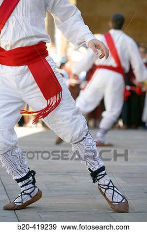 Stock Photo - Espatadantza Dance. Basque folklore. Legazpi, Gipuzkoa, Euskadi. Spain.. Fotosearch