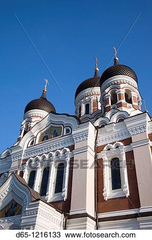 Estonia, Tallinn, Old Town, Toompea, Alexander Nevsky Russian Orthodox Cathedral View Large Photo Image Stock Image - Estonia, Tallinn, Old Town, Toompea, Alexander Nevsky Russian Orthodox Cathedral. Fotosearch