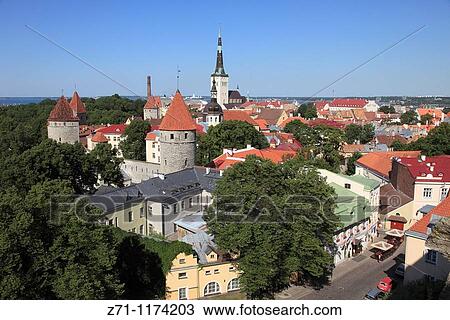 Estonia, Tallinn, skyline, general panoramic view, View Large Photo Image Stock Image - Estonia, Tallinn, skyline, general panoramic view,. Fotosearch