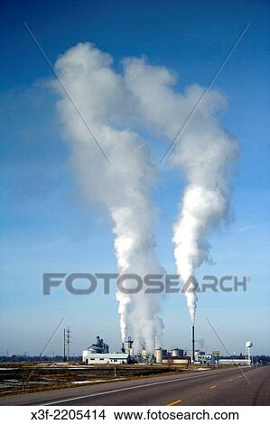 Picture - Ethanol plant facility producing renewable fuel from corn. Gas in Minnesota must contain 10% Ethanol. Winthrop Minnesota MN USA.. Fotosearch