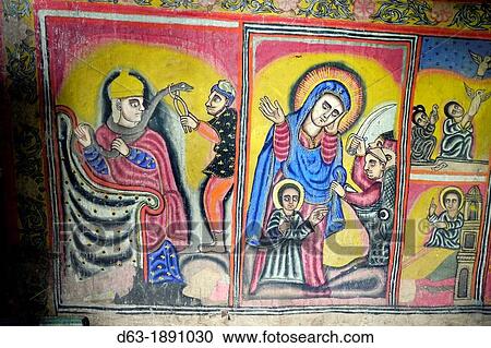 ETHIOPIA Beta Giorgis church and monastery, Zege Peninsula, Lake Tana Paintings inside church View Large Photo Image Stock Image - ETHIOPIA Beta Giorgis church and monastery, Zege Peninsula, Lake Tana Paintings inside church. Fotosearch