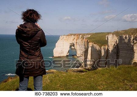 Etretat. Seine-Maritime, Normandy, France View Large Photo Image Stock Image - Etretat. Seine-Maritime, Normandy, France. Fotosearch
