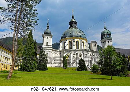 Ettal, Ettal Abbey, Near Oberammergau, monastery church and courtyard, Upper Bavaria, Bavaria, Germany, Europe View Large Photo Image Stock Image - Ettal, Ettal Abbey, Near Oberammergau, monastery church and courtyard, Upper Bavaria, Bavaria, Germany, Europe. Fotosearch
