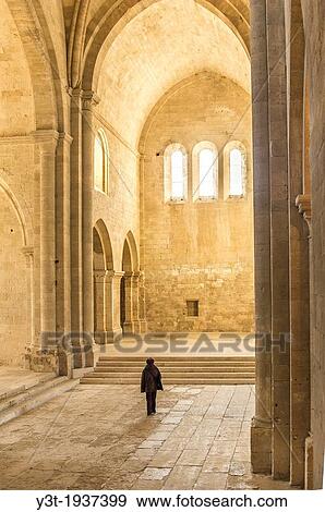 Europe, France, Bouches-du-Rhone, La Roque d? Antheron, Cistercian Abbey of Silvacane. The nave. View Large Photo Image Stock Photo - Europe, France, Bouches-du-Rhone, La Roque d? Antheron, Cistercian Abbey of Silvacane. The nave.. Fotosearch