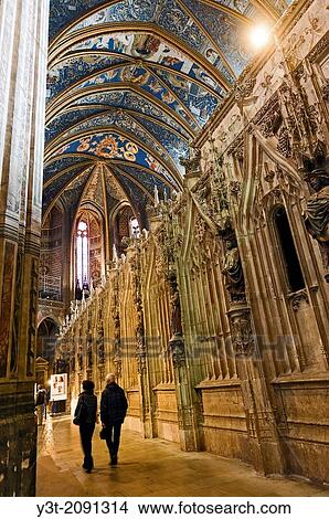 Europe, France, Tarn, Albi. Episcopal city, classified as UNESCO World Heritage. Cathedral Sainte-Cecile. The ambulatory and the paintings on the vaulted ceilings 1509-1512. View Large Photo Image Picture - Europe, France, Tarn, Albi. Episcopal city, classified as UNESCO World Heritage. Cathedral Sainte-Cecile. The ambulatory and the paintings on the vaulted ceilings 1509-1512.. Fotosearch