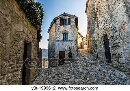 Europe, France, Vaucluse, Luberon. Alleyway in the perched village of Lacoste. View Large Photo Image Stock Image - Europe, France, Vaucluse, Luberon. Alleyway in the perched village of Lacoste.. Fotosearch