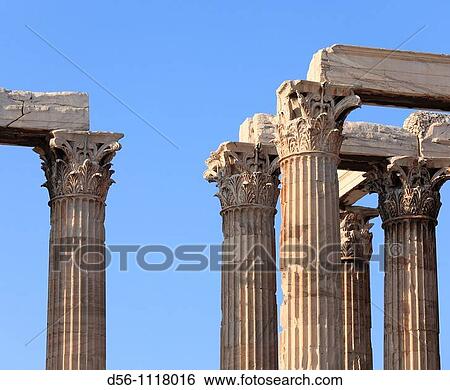 europe, greece, athens, temple of olympian zeus View Large Photo Image Stock Photograph - europe, greece, athens, temple of olympian zeus. Fotosearch