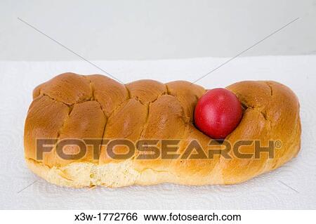 europe, greece, dodecanese, patmos island, easter, bread with red eggs made for the easter time View Large Photo Image Stock Photograph - europe, greece, dodecanese, patmos island, easter, bread with red eggs made for the easter time. Fotosearch