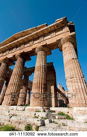 Europe, Italy, Paestum, hera, ruins, Campania, tyrrhenian coast View Large Photo Image Stock Image - Europe, Italy, Paestum, hera, ruins, Campania, tyrrhenian coast. Fotosearch