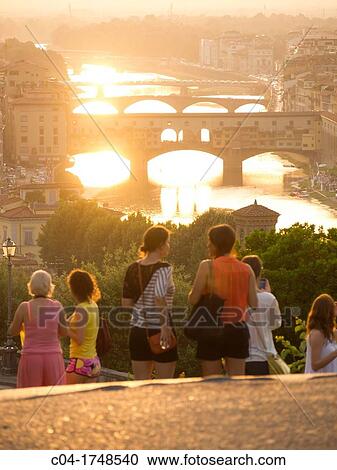 europe, italy, tuscany, florence, Arno river at sunset View Large Photo Image Stock Image - europe, italy, tuscany, florence, Arno river at sunset. Fotosearch