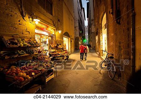 Europe, Italy, Tuscany, Florence, old city, fruit shop. View Large Photo Image Stock Photo - Europe, Italy, Tuscany, Florence, old city, fruit shop.. Fotosearch