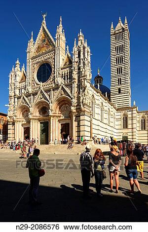 Stock Photograph - Europe, Italy, Tuscany, Siena, Dom Santa Maria.. Fotosearch