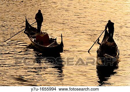 Europe, Italy, Veneto, Venice, gondolas on the Grand Canal View Large Photo Image Picture - Europe, Italy, Veneto, Venice, gondolas on the Grand Canal. Fotosearch