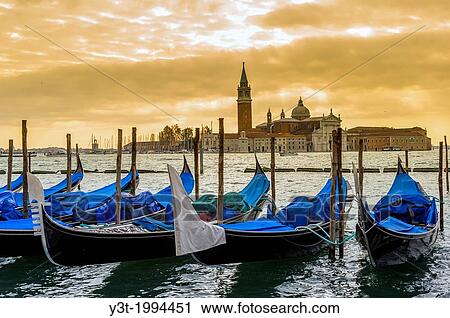 Europe, Italy, Veneto, Venice, classified as World Heritage by UNESCO. Gondola and the church San Giorgio Maggiore at sunset. View Large Photo Image Stock Image - Europe, Italy, Veneto, Venice, classified as World Heritage by UNESCO. Gondola and the church San Giorgio Maggiore at sunset.. Fotosearch
