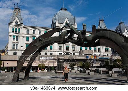 Picture - Europe, Norway, Oslo, Johan Svendsens plass. Fotosearch