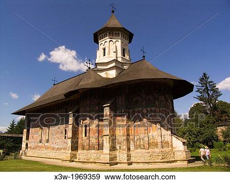 Stock Photo - europe, romania, bucovina, moldovita monastery, frescos.. Fotosearch